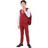 imageSTACY ADAMS Boys Classic 5Piece Suit Set  Blazer Vest Pants Shirt ampamp TieBrick