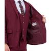 imageSTACY ADAMS Boys Classic 5Piece Suit Set  Blazer Vest Pants Shirt ampamp TieBurgundy