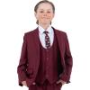 imageSTACY ADAMS Boys Classic 5Piece Suit Set  Blazer Vest Pants Shirt ampamp TieBurgundy