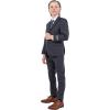 imageSTACY ADAMS Boys Classic 5Piece Suit Set  Blazer Vest Pants Shirt ampamp TieCharcoal Grey