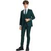 imageSTACY ADAMS Boys Classic 5Piece Suit Set  Blazer Vest Pants Shirt ampamp TieGreen