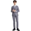 imageSTACY ADAMS Boys Classic 5Piece Suit Set  Blazer Vest Pants Shirt ampamp TieGrey