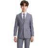 imageSTACY ADAMS Boys Classic 5Piece Suit Set  Blazer Vest Pants Shirt ampamp TieGrey