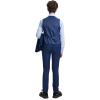 imageSTACY ADAMS Boys Classic 5Piece Suit Set  Blazer Vest Pants Shirt ampamp TieIndigo Blue