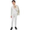 imageSTACY ADAMS Boys Classic 5Piece Suit Set  Blazer Vest Pants Shirt ampamp TieIvory