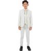 imageSTACY ADAMS Boys Classic 5Piece Suit Set  Blazer Vest Pants Shirt ampamp TieIvory