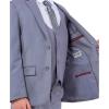 imageSTACY ADAMS Boys Classic 5Piece Suit Set  Blazer Vest Pants Shirt ampamp TieMedium Grey