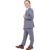 imageSTACY ADAMS Boys Classic 5Piece Suit Set  Blazer Vest Pants Shirt ampamp TieMedium Grey