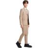 imageSTACY ADAMS Boys Classic 5Piece Suit Set  Blazer Vest Pants Shirt ampamp TieMedium Tan