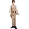 imageSTACY ADAMS Boys Classic 5Piece Suit Set  Blazer Vest Pants Shirt ampamp TieMedium Tan