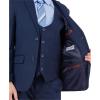 imageSTACY ADAMS Boys Classic 5Piece Suit Set  Blazer Vest Pants Shirt ampamp TieNavy