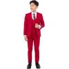 imageSTACY ADAMS Boys Classic 5Piece Suit Set  Blazer Vest Pants Shirt ampamp TieRed