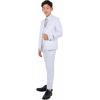 imageSTACY ADAMS Boys Classic 5Piece Suit Set  Blazer Vest Pants Shirt ampamp TieWhite