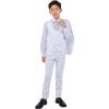 imageSTACY ADAMS Boys Classic 5Piece Suit Set  Blazer Vest Pants Shirt ampamp TieWhite