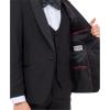 imageSTACY ADAMS Boys Classic 5Piece Tuxedo Set  Blazer Vest Pants Shirt ampamp TieBlack