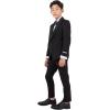 imageSTACY ADAMS Boys Classic 5Piece Tuxedo Set  Blazer Vest Pants Shirt ampamp TieBlack