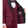 imageSTACY ADAMS Boys Classic 5Piece Tuxedo Set  Blazer Vest Pants Shirt ampamp TieBurgundy