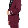 imageSTACY ADAMS Boys Classic 5Piece Tuxedo Set  Blazer Vest Pants Shirt ampamp TieBurgundy
