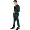 imageSTACY ADAMS Boys Classic 5Piece Tuxedo Set  Blazer Vest Pants Shirt ampamp TieGreen