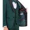 imageSTACY ADAMS Boys Classic 5Piece Tuxedo Set  Blazer Vest Pants Shirt ampamp TieGreen