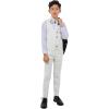 imageSTACY ADAMS Boys Classic 5Piece Tuxedo Set  Blazer Vest Pants Shirt ampamp TieIvory