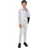 imageSTACY ADAMS Boys Classic 5Piece Tuxedo Set  Blazer Vest Pants Shirt ampamp TieIvory