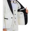 imageSTACY ADAMS Boys Classic 5Piece Tuxedo Set  Blazer Vest Pants Shirt ampamp TieIvory