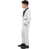 imageSTACY ADAMS Boys Classic 5Piece Tuxedo Set  Blazer Vest Pants Shirt ampamp TieIvory