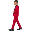 imageSTACY ADAMS Boys Classic 5Piece Tuxedo Set  Blazer Vest Pants Shirt ampamp TieRed