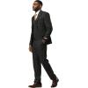 imageSTACY ADAMS Mens Hackman Classic Modern 3Piece Suit  Slim Fit Windowpane Design Tailored Jacket Vest and TrousersGreen