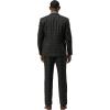 imageSTACY ADAMS Mens Hackman Classic Modern 3Piece Suit  Slim Fit Windowpane Design Tailored Jacket Vest and TrousersGreen