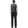 imageSTACY ADAMS Mens Hackman Classic Modern 3Piece Suit  Slim Fit Windowpane Design Tailored Jacket Vest and TrousersGreen