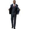 imageSTACY ADAMS Mens Hackman Classic Modern 3Piece Suit  Slim Fit Windowpane Design Tailored Jacket Vest and TrousersNavy
