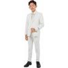 imageSTACY ADAMS Boys Classic 5Piece Suit Set  Blazer Vest Pants Shirt ampamp TieIvory