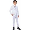 imageSTACY ADAMS Boys Classic 5Piece Suit Set  Blazer Vest Pants Shirt ampamp TieWhite