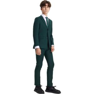 imageSTACY ADAMS Boys Classic 5Piece Suit Set  Blazer Vest Pants Shirt ampamp TieGreen