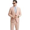 imageSTACY ADAMS Mens Classic 3Piece Suit  Sharp Tailored Jacket Sleek Vest and Modern SlimFit TrousersBlush