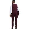 imageSTACY ADAMS Mens Classic 3Piece Suit  Sharp Tailored Jacket Sleek Vest and Modern SlimFit TrousersBurgundy