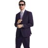 imageSTACY ADAMS Mens Classic 3Piece Suit  Sharp Tailored Jacket Sleek Vest and Modern SlimFit TrousersEggplant