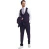 imageSTACY ADAMS Mens Classic 3Piece Suit  Sharp Tailored Jacket Sleek Vest and Modern SlimFit TrousersEggplant