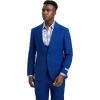 imageSTACY ADAMS Mens Classic 3Piece Suit  Sharp Tailored Jacket Sleek Vest and Modern SlimFit TrousersIndigo Blue