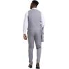 imageSTACY ADAMS Mens Classic 3Piece Suit  Sharp Tailored Jacket Sleek Vest and Modern SlimFit TrousersLight Grey