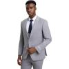 imageSTACY ADAMS Mens Classic 3Piece Suit  Sharp Tailored Jacket Sleek Vest and Modern SlimFit TrousersLight Grey