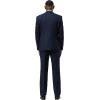 imageSTACY ADAMS Mens Classic Modern 3Piece Suit  Slim Fit Glen Check Tailored Jacket Vest and SlimFit TrousersBlue With Orange