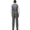 imageSTACY ADAMS Mens Classic Modern 3Piece Suit  Slim Fit Glen Check Tailored Jacket Vest and SlimFit TrousersGrey With Orange