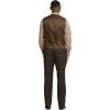 imageSTACY ADAMS Mens Classic Modern 3Piece Suit  Slim Fit Glen Plaid Tailored Jacket Vest and SlimFit TrousersBrown