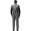 imageSTACY ADAMS Mens Classic Modern 3Piece Suit  Slim Fit Glen Plaid Tailored Jacket Vest and SlimFit TrousersGrey