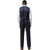 imageSTACY ADAMS Mens Classic Modern 3Piece Suit  Slim Fit Glen Plaid Tailored Jacket Vest and SlimFit TrousersNavy