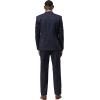 imageSTACY ADAMS Mens Classic Modern 3Piece Suit  Slim Fit Glen Plaid Tailored Jacket Vest and SlimFit TrousersNavy