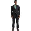 imageSTACY ADAMS Mens Classic 3Piece Suit  Sharp Tailored Jacket Sleek Vest and Modern SlimFit TrousersBlack